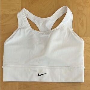 Nike Women's White Swoosh Sports Bra